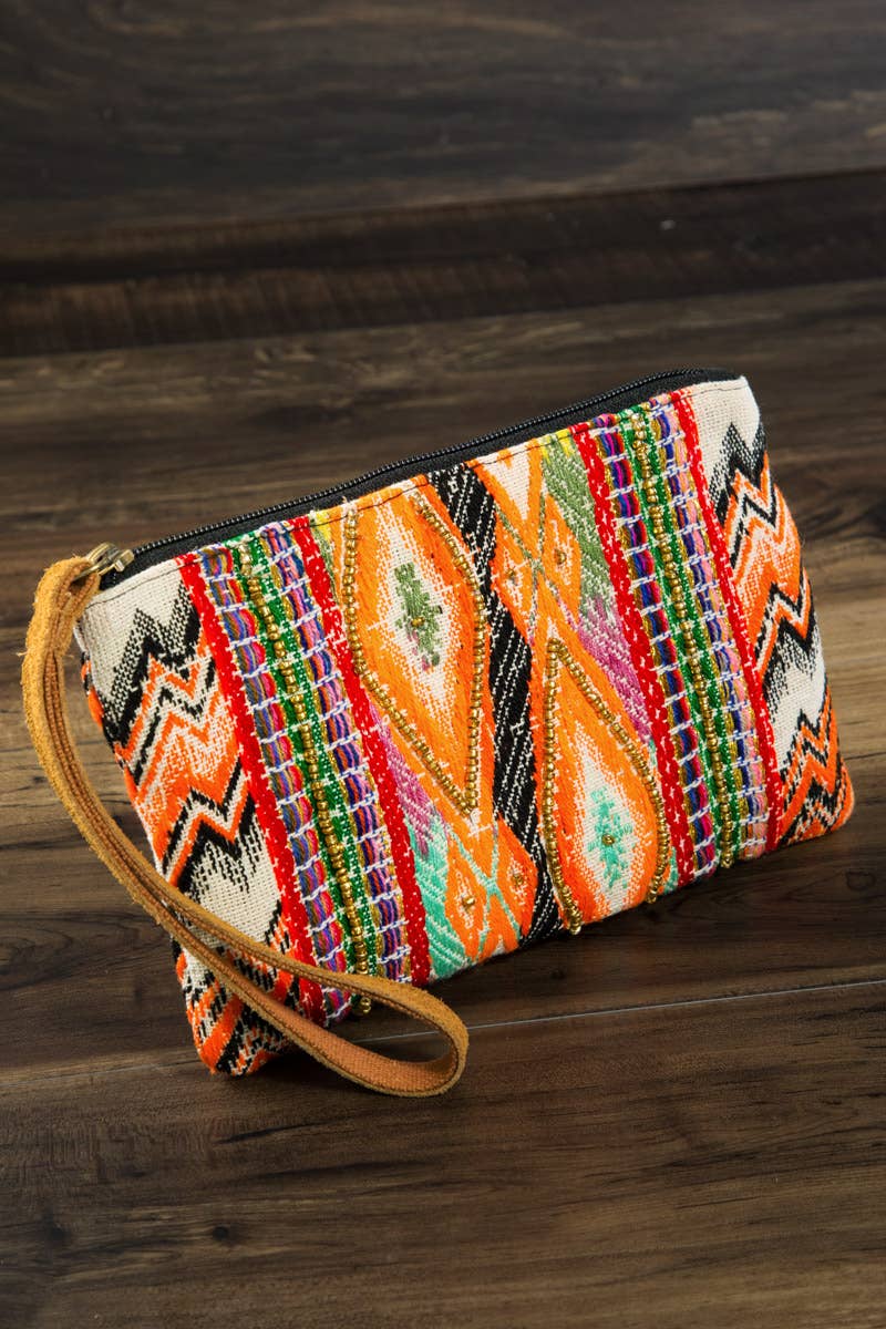 Handmade Vivid Ethnic Pattern Clutch: Marisol / OS