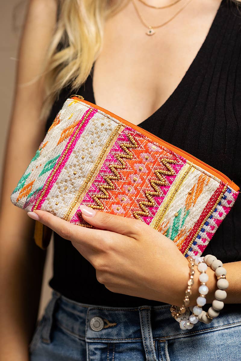 Handmade Ethnic Pattern Clutch: Harper / OS