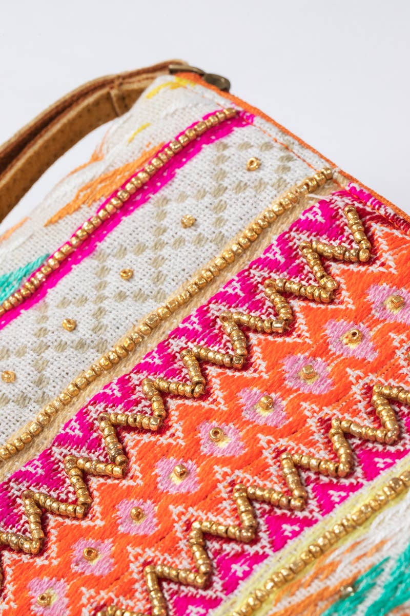 Handmade Ethnic Pattern Clutch: Harper / OS