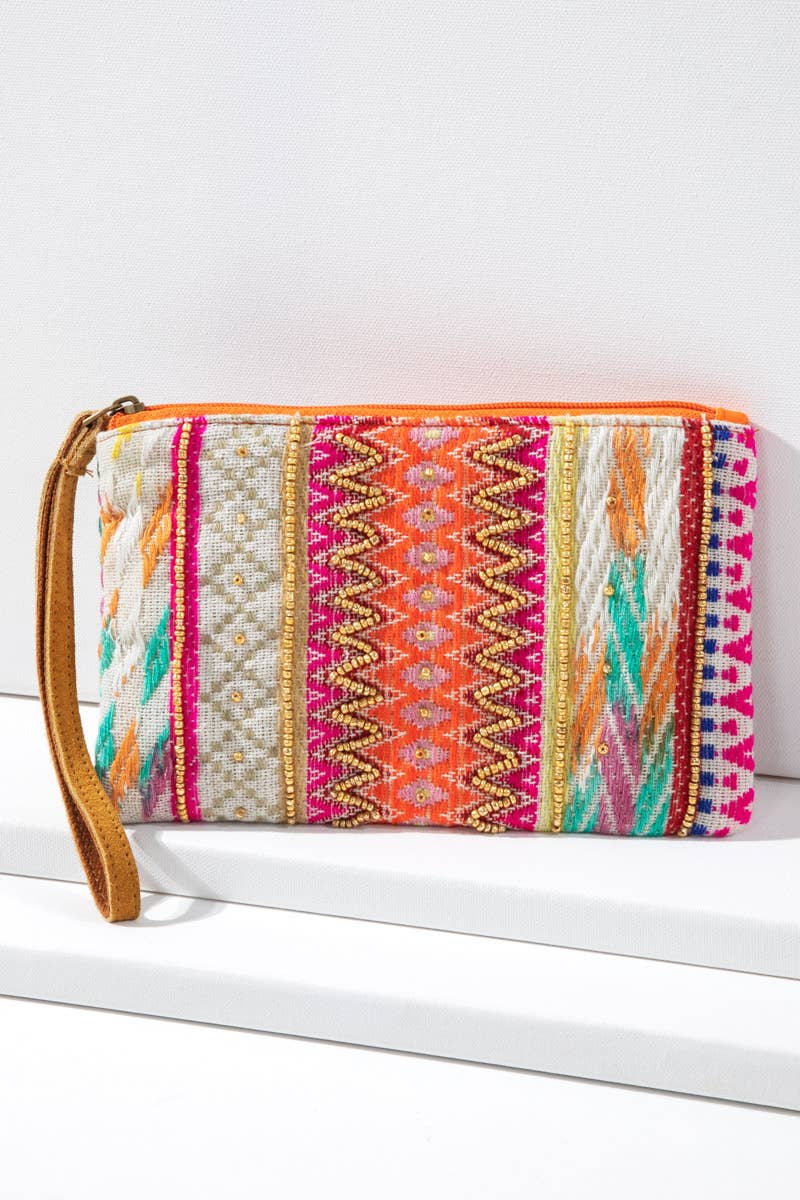 Handmade Ethnic Pattern Clutch: Harper / OS